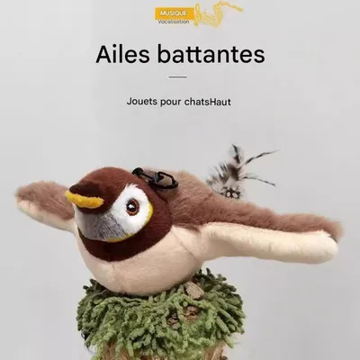 Petopia Jouet d'oiseau tremblant électronique pour chats