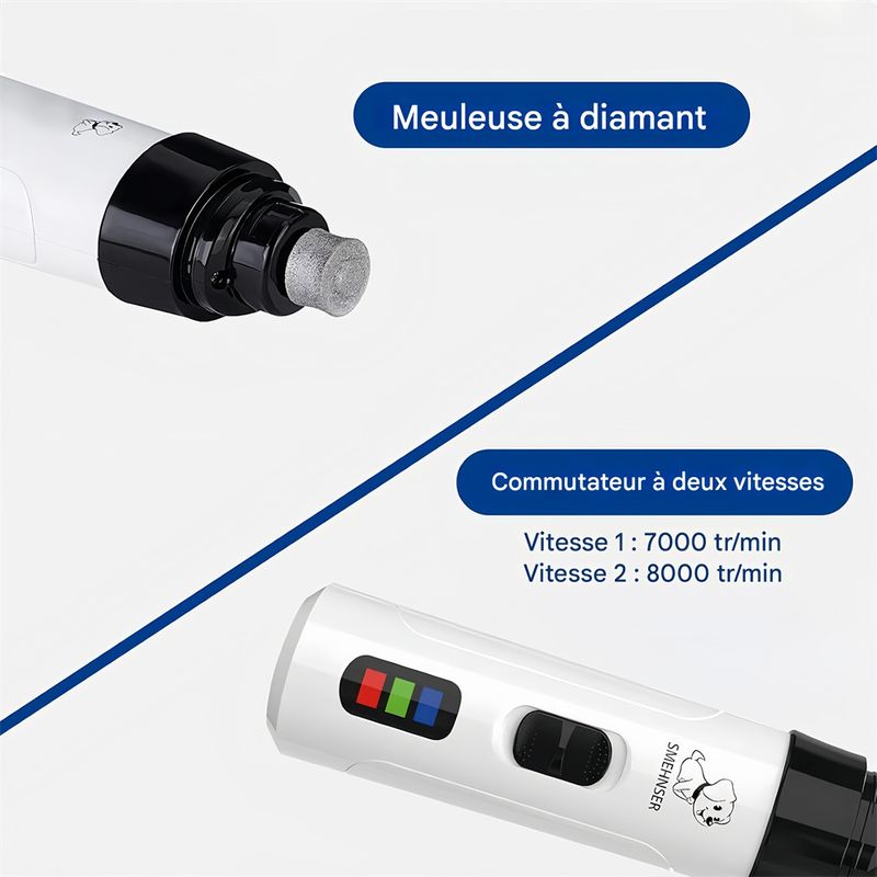 Pet Planet Moulin à ongles électrique pour chien et chat