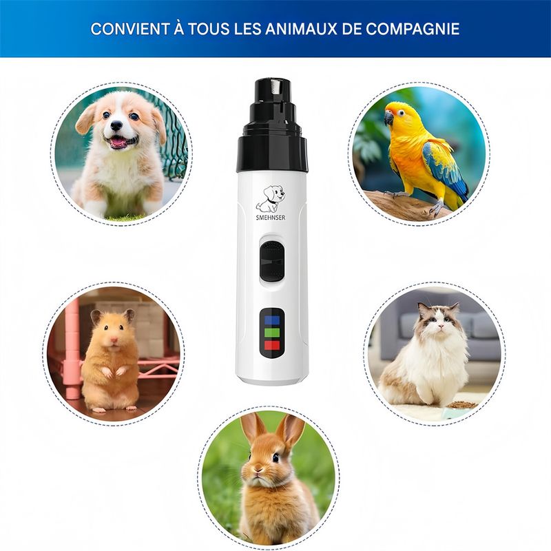 Pet Planet Moulin à ongles électrique pour chien et chat