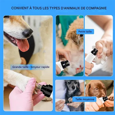 Pet Planet Ponceuse à ongles électrique avec LED