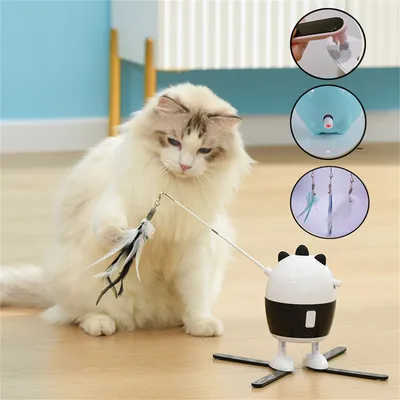Pet Planet Jouet laser et plume pour chats
