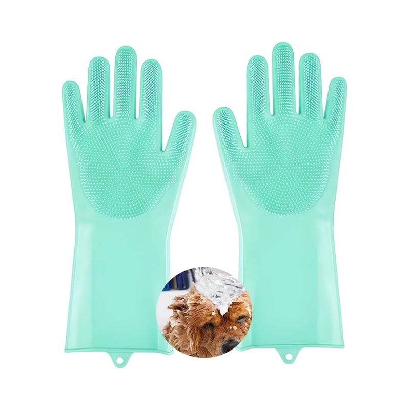 Petopia Gant de massage en silicone pour chats et chiens