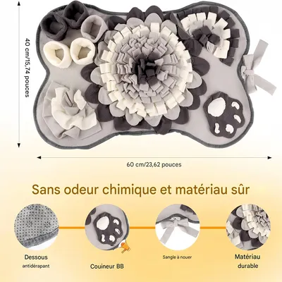 Pet Planet Tapis de reniflement en forme d'os pour chien