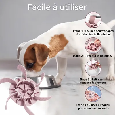 Pet Planet Gamelle Alimentation Lente Insert Spirale Silicone Ventouses