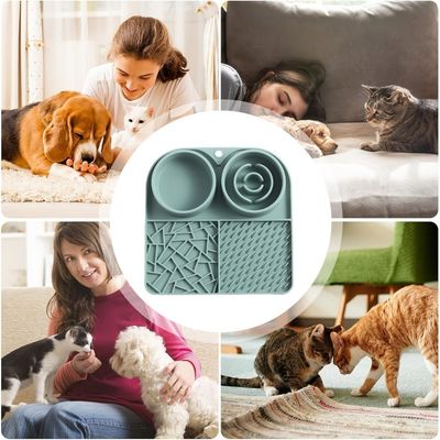 Pet Planet Alfombrilla de silicona anti-glotones para perros y gatos