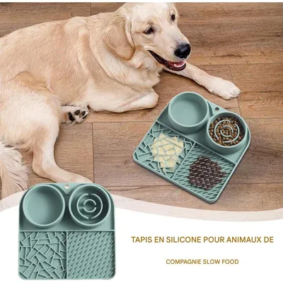 Pet Planet Alfombrilla de silicona anti-glotones para perros y gatos