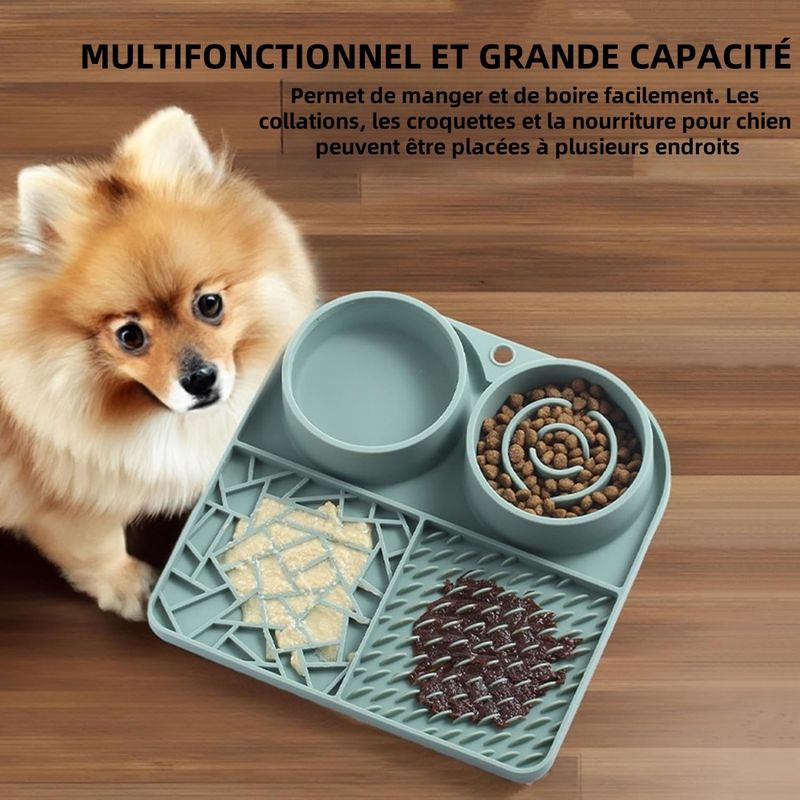 Pet Planet Tapis De Léchage Anti - Glouton En Silicone Pour Chien Et Chat