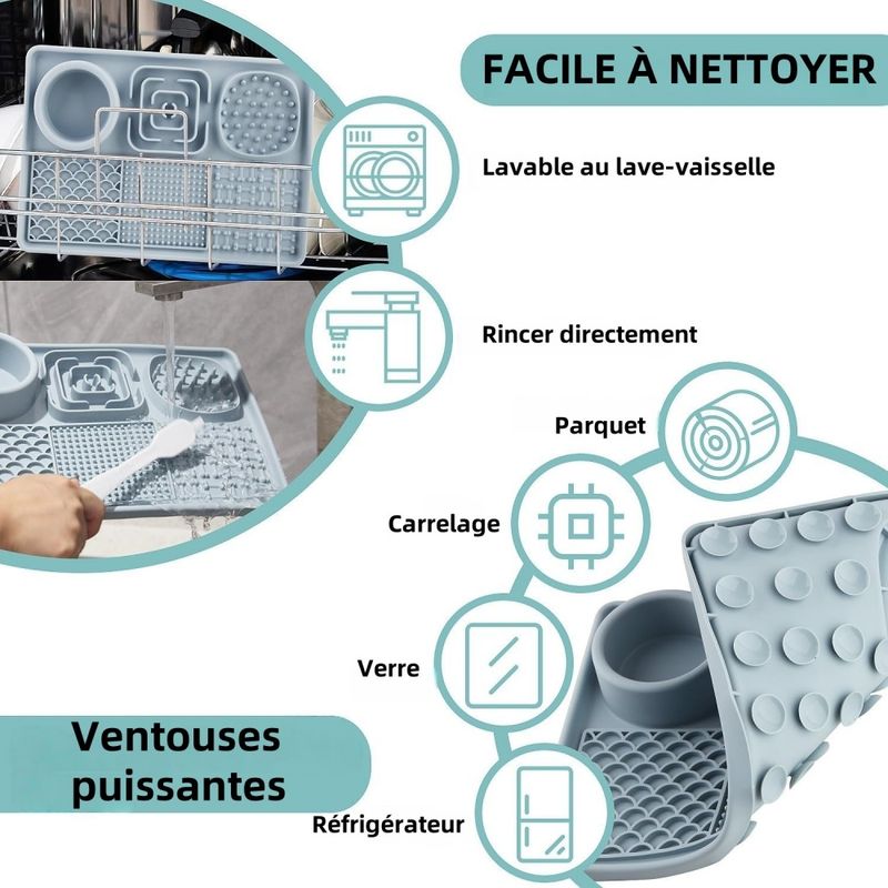 Pet Planet Tapis De Lèchage En Silicone Sans BPA Pour Chien Et Chat