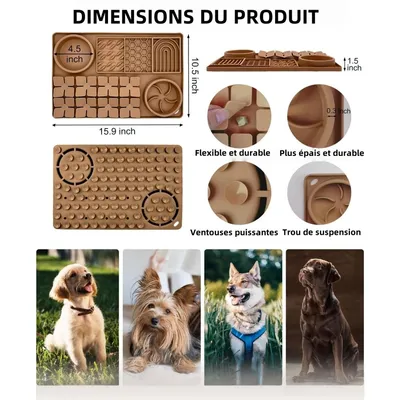 Pet Planet Gamelle Alimentation Lente Tapis Lécher Pour Chien Et Chat