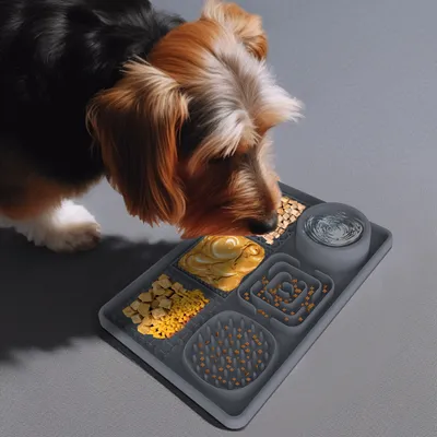 UAMLY Tapis à lécher en silicone pour alimentation lente avec grattoir