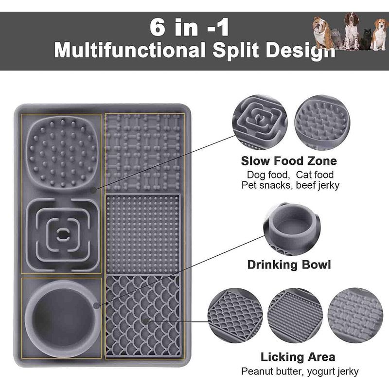 UAMLY Tapis à lécher en silicone pour alimentation lente avec grattoir