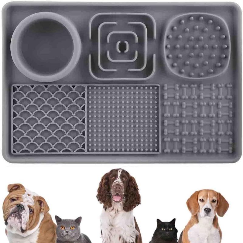 UAMLY Tapis à lécher en silicone pour alimentation lente avec grattoir