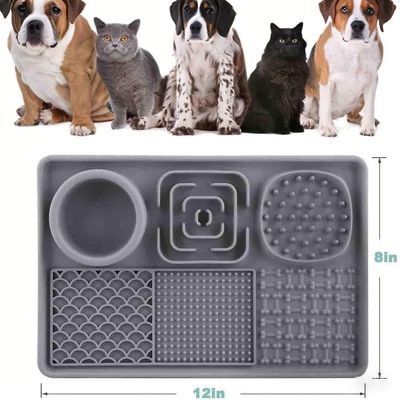 UAMLY Tapis à lécher en silicone pour alimentation lente avec grattoir