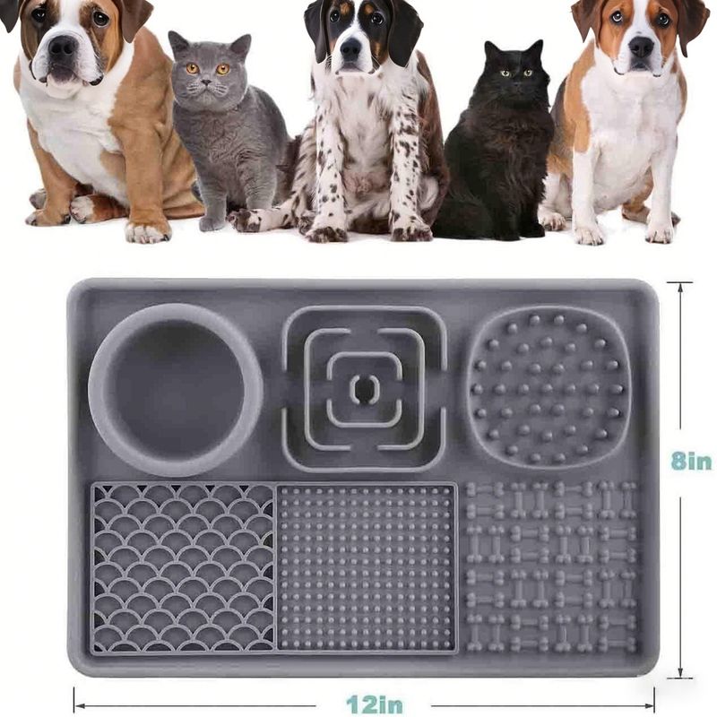 UAMLY Tapis à lécher en silicone pour alimentation lente avec grattoir