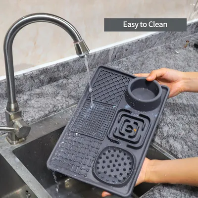 UAMLY Tapis à lécher en silicone pour alimentation lente avec grattoir