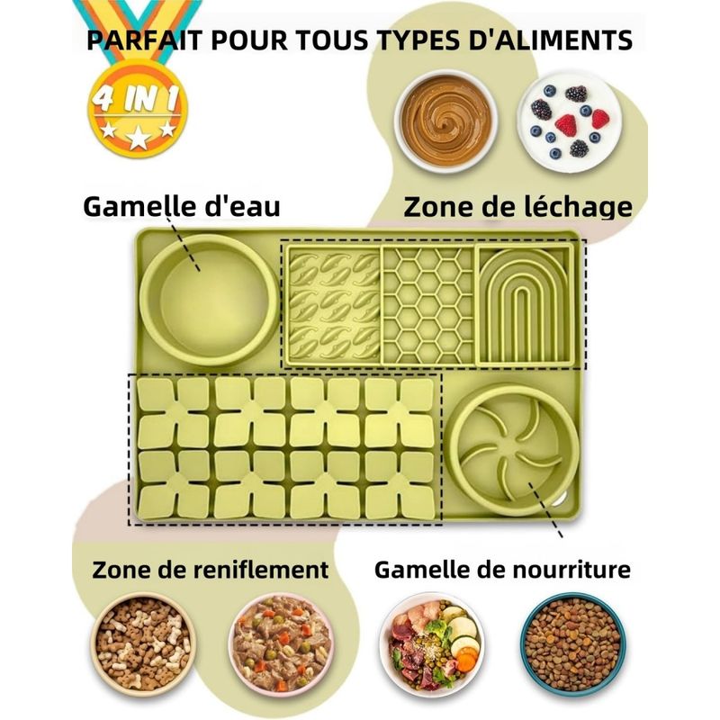 Pet Planet Gamelle Alimentation Lente Tapis Lécher Pour Chien Et Chat
