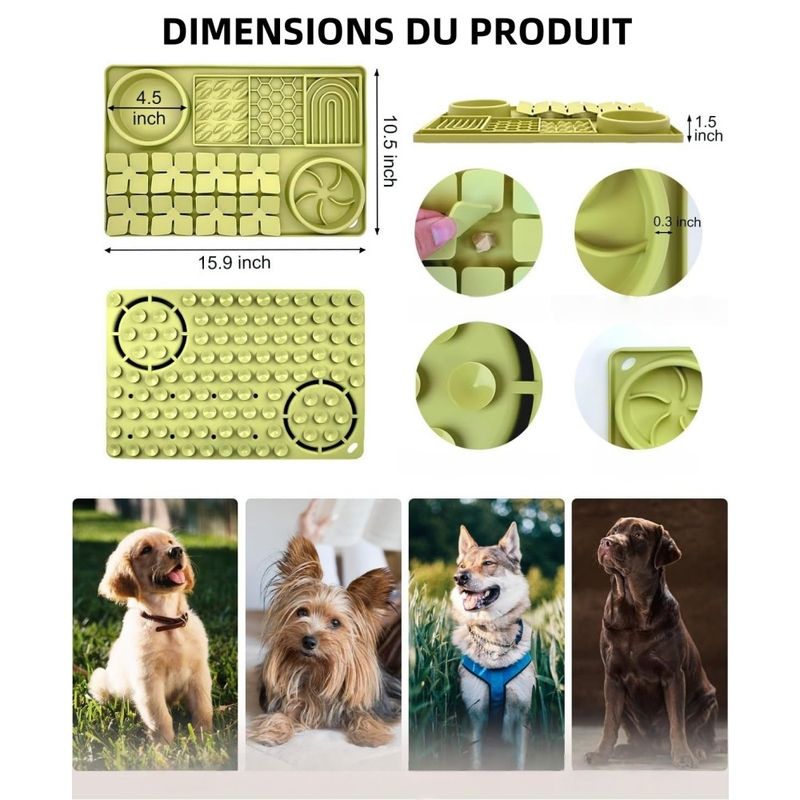 Pet Planet Gamelle Alimentation Lente Tapis Lécher Pour Chien Et Chat
