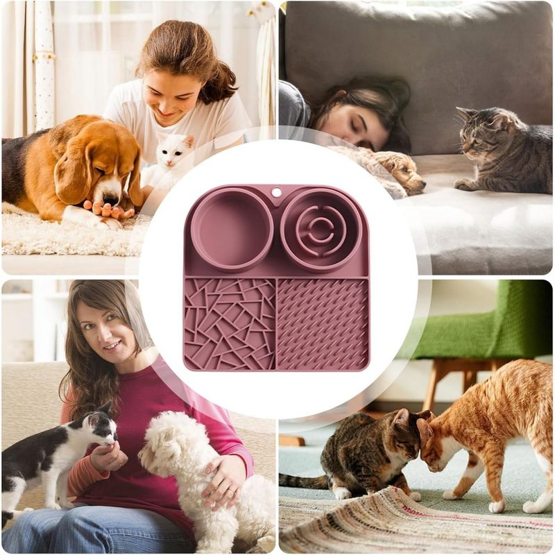 Pet Planet Tapis De Léchage Anti - Glouton En Silicone Pour Chien Et Chat