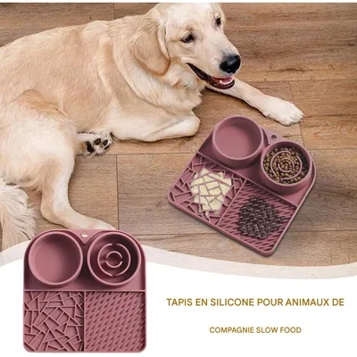 Pet Planet Tapis De Léchage Anti - Glouton En Silicone Pour Chien Et Chat