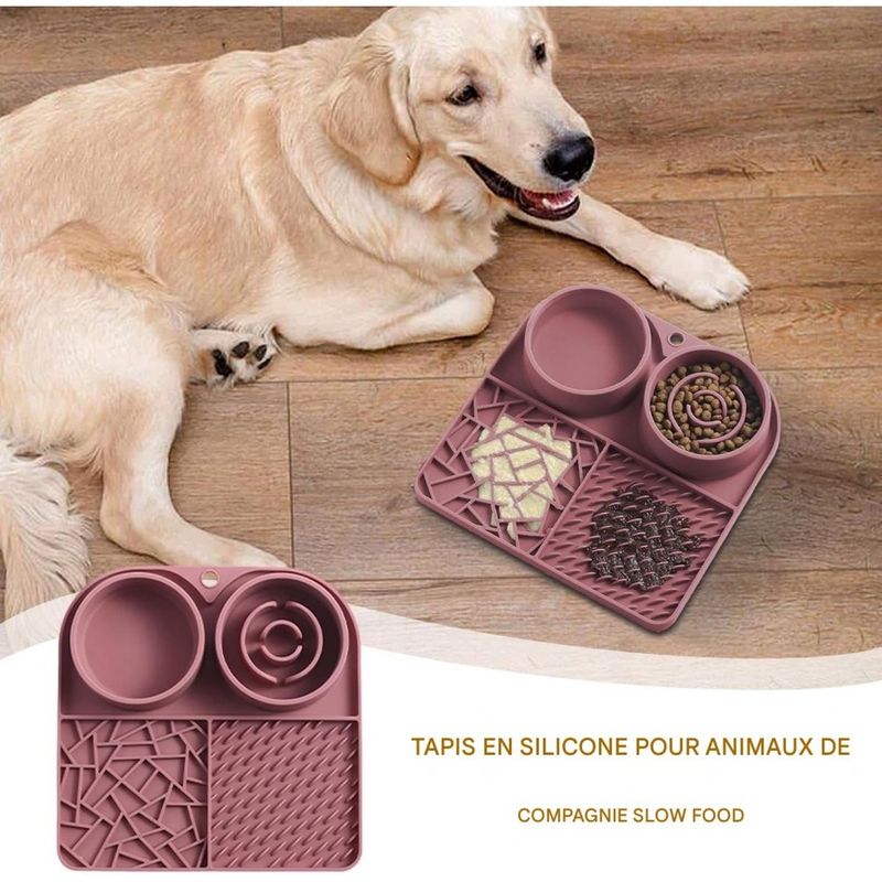 Pet Planet Tapis De Léchage Anti - Glouton En Silicone Pour Chien Et Chat