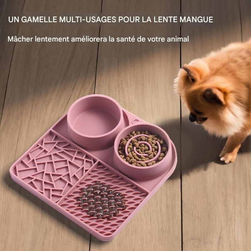 Pet Planet Tapis De Léchage Anti - Glouton En Silicone Pour Chien Et Chat