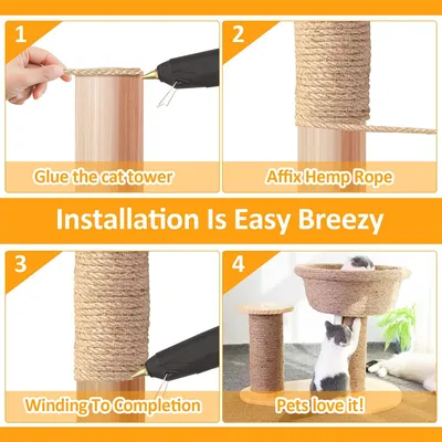 IntiMeg Corde en sisal pour Arbre à Chat 4MM X 50M