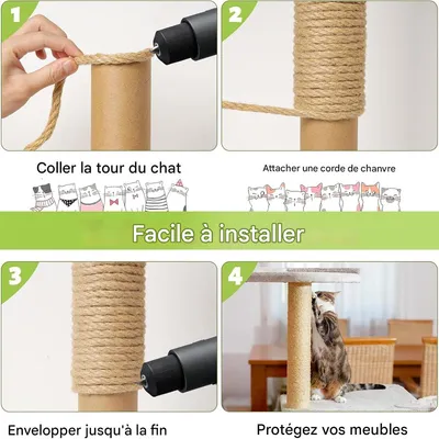 IntiMeg Cuerda de sisal de 10 m x 10 mm