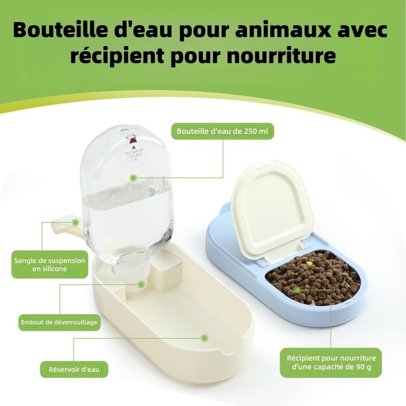 Pet Planet Bouteille D'eau Portable 2 En 1 Pour Chien Chat