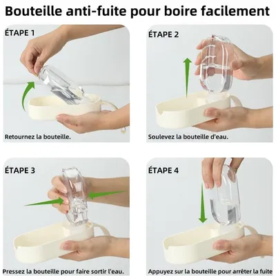 Pet Planet Bouteille D'eau Portable 2 En 1 Pour Chien Chat