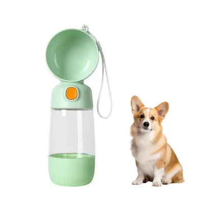 Petopia Botella de agua para perros 2 en 1