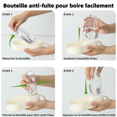 Pet Planet Botella de agua portátil 2 en 1 para perros y gatos
