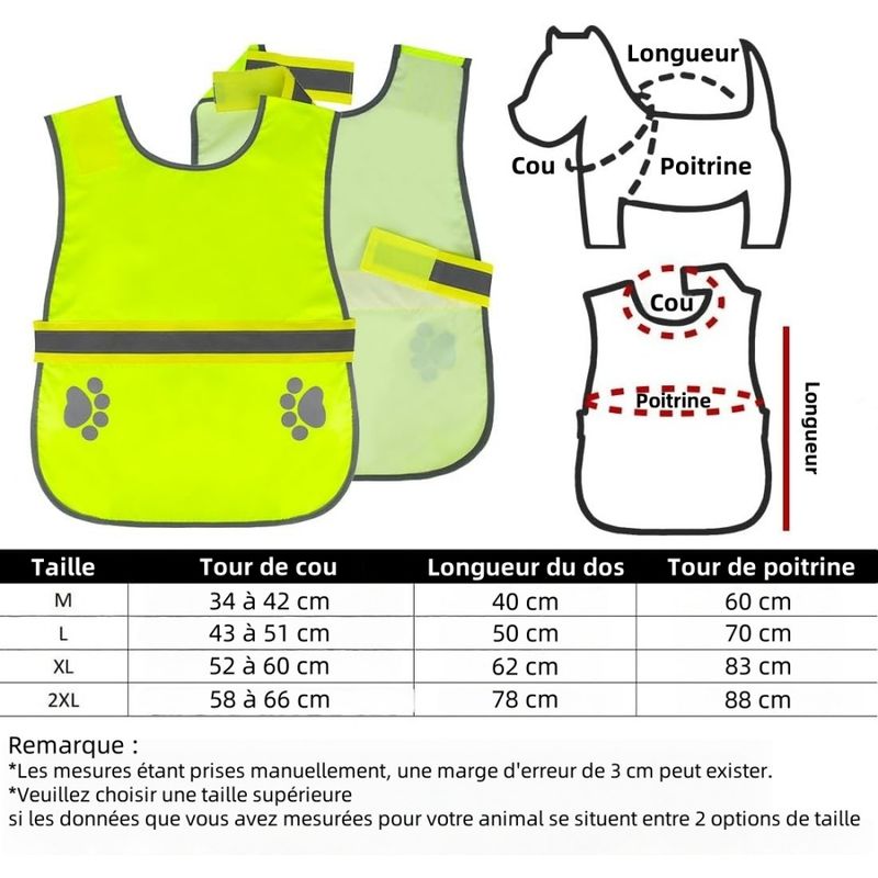 Pet Planet Gilet Réfléchissant Pour Chien Haute Visibilité