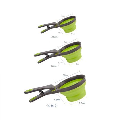 Petopia Clip d'étanchéité pliable en silicone pour tasse à mesurer