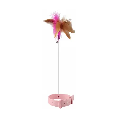 Pet Planet Jouet en collier pour chat avec plume et clochette