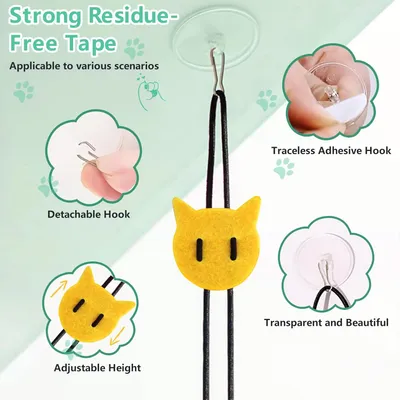 UAMLY Jouets pour chat, souris élastique suspendue au cadre de porte