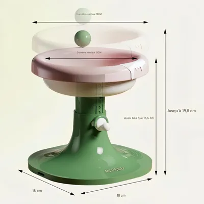 FurryFusion Gamelle réglable pour chat en forme de glace