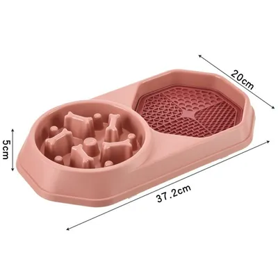 Pet Planet Gamelle Lente Double Tapis Lèche Chat Chien