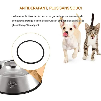 IntiMeg Ensemble de 2 gamelles pour chien et chat IntiMeg Ensemble de 2 gamelles pour chien et chat