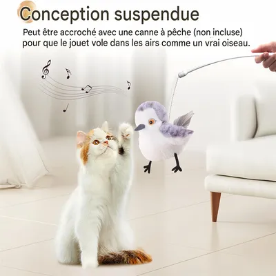 Pet Planet Jouet oiseau battant pour chat