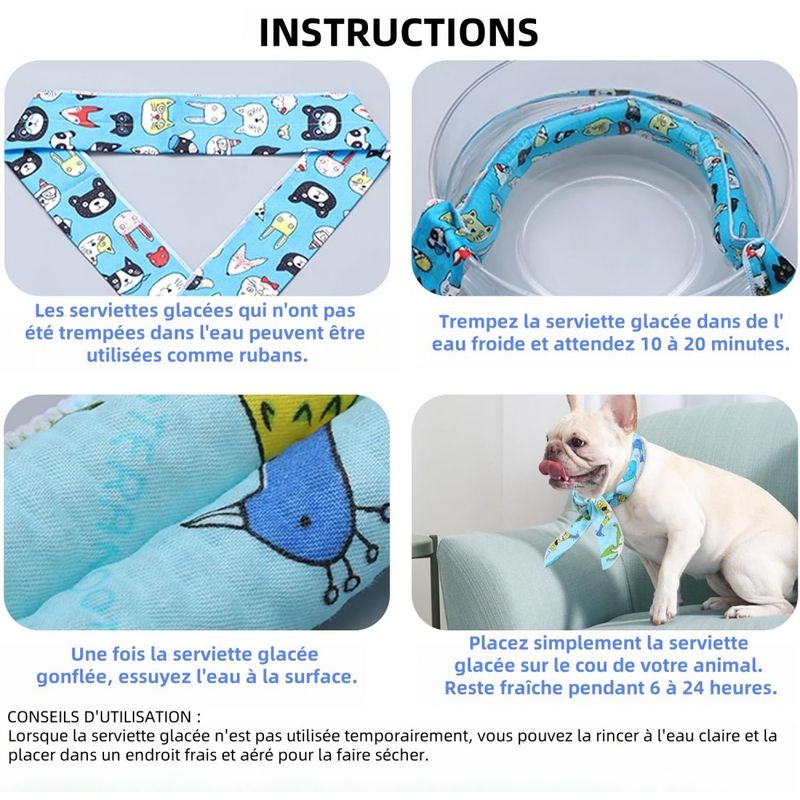 Pet Planet Collier Rafraîchissant Pour Chien 5 X 100 Cm 2 Pièces Plein Air