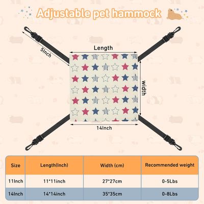 Hamac et lit pour petits animaux - Pour hamsters, chats et plus