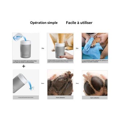 Petopia Gobelet de lavage des pattes pour animaux