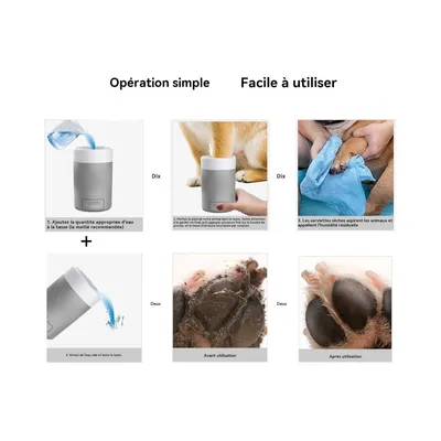 Petopia Gobelet de lavage des pattes pour animaux