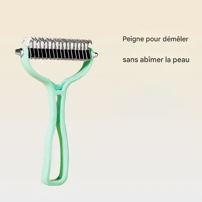 Petopia Peigne pour démêler les poils des animaux de compagnie