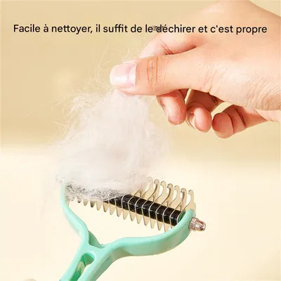 Petopia Peigne pour démêler les poils des animaux de compagnie