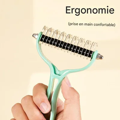 Petopia Peigne pour démêler les poils des animaux de compagnie