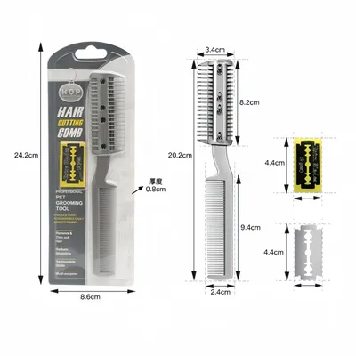 FurryFusion Peigne à lame pour chien et chat