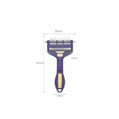 Petopia Brosse démêlante 3 en 1 pour animaux de compagnie