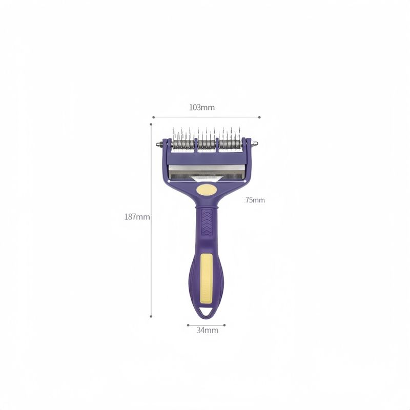 Petopia Brosse démêlante 3 en 1 pour animaux de compagnie