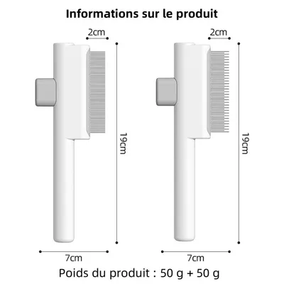 Pet Planet Lot de 2 Peignes de Toilettage Pour Chat